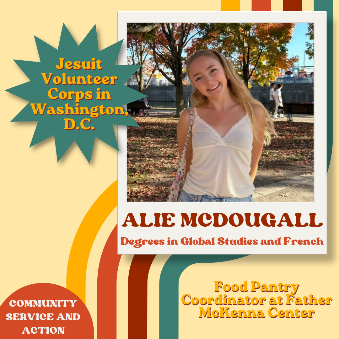Alie McDougall commits to Jesuit Volunteer Corps Alie McDougall commits to Jesuit Volunteer Corps